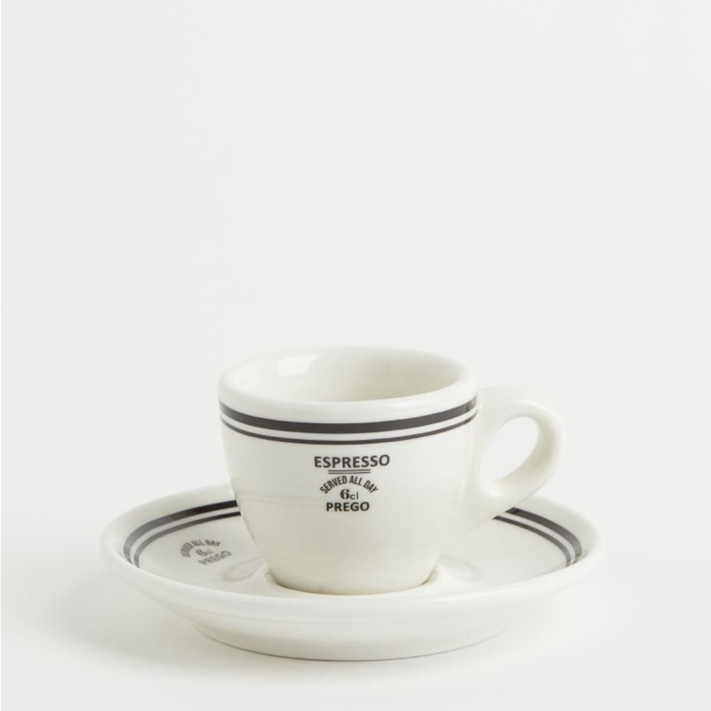 H&M Prego Espresso Cup & Saucer (Set of 2)